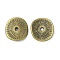 Tibetan Style Alloy Beads, Lead Free and Cadmium Free, Antique Bronze, about 15mm long, 14mm wide, 1mm thick, hole: 2mm