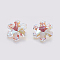 K9 Glass Rhinestone Pendants, Imitation Austrian Crystal, Faceted, Flower, Sunshine, 29x25.5x11~11.5mm, Hole: 1.6mm