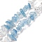 Natural Quartz Crystal & Aquamarine Beads Strands, Chip, 4~17x4~10x1~8mm, Hole: 0.8~1mm, about 15.35~16.14 inch(39~41cm)