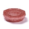 Resin with Natural Rose Quartz Chip Stones Ashtray DJEW-F015-07F-3