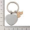 Mother's Day Gift 201 Stainless Steel Heart with Word Remember I Love You Mom Keychains KEYC-E040-04P-3