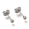 Tarnish Resistant 304 Stainless Steel Ball Stud Earrings EJEW-L254-01I-P-1