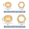   40Pcs 4 Style Eco-Friendly Rack Plating Brass Beads KK-PH0006-20-2