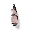 Natural Rose Quartz Pointed Big Pendants G-G860-03R-02-3