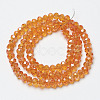 Electroplate Transparent Glass Beads Strands EGLA-A034-T3mm-H12-2