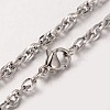 304 Stainless Steel Rope Chain Necklaces NJEW-F201-10P-2