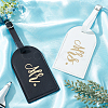 Gorgecraft 2Pcs 2 Colors PU Leather & Alloy Luggage Bag Tags AJEW-GF0004-97-4