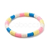 Handmade Polymer Clay Heishi Beads Stretch Bracelets Set BJEW-JB07445-9