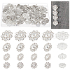 AHADERMAKER 80Pcs 4 Style Alloy Rhinestone Shank Buttons DIY-GA0003-58-1