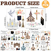 12 Sheets 12 Style PVC Stickers DIY-WH0570-001-2