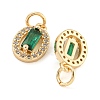 Rack Plating Brass Micro Pave Clear Cubic Zirconia Charms KK-F089-09G-2