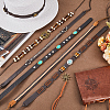 CRASPIRE 6Pcs 6 Styles Imitation Leather Southwestern Cowboy Hat Belt AJEW-CP0007-23-4