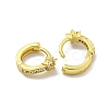 Brass Micro Pave Cubic Zirconia Hoop Earring EJEW-C088-14A-G-2