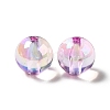 UV Plating Rainbow Iridescent Acrylic Beads TACR-D010-01D-2