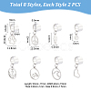 8 Pairs 8 Styles 304 Stainless Steel Cuff Earings EJEW-UN00005-3