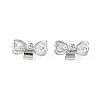 Bowknot Alloy Slide Charms ZIRC-R007-036A-02-2
