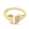 Brass Micro Pave Cubic Zirconia Rings for Women RJEW-E295-38G-2