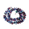 Dyed Natural Agate Beads Strands G-F595-A16-2