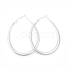 201 Stainless Steel Teardrop Hoop Earrings for Women EJEW-N052-03B-01-1