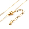 Brass Micro Pave Clear Cubic Zirconia Pendant Necklaces NJEW-JN03490-4