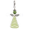 Angel Glass Seed Beads Pendants Decrotions HJEW-MZ00112-03-1