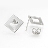 304 Stainless Steel Stud Earring Findings X-STAS-Q223-07A-3