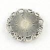 Tibetan Style Flower Alloy Cabochon Settings TIBE-Q038-009AS-RS-2