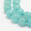 Faceted Natural White Jade Beads Strands X-G-F447-8mm-I14-3