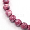 Synthetic Ocean White Jade Beads Strands G-L019-8mm-10-2