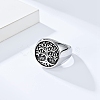 Retro Titanium Steel Tree of Life Finger Ring FIND-PW0020-06C-AS-3