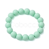5Pcs 5 Colors 12mm Round Food Grade Eco-Friendly Silicone Beaded Stretch Bracelets for Women Men BJEW-JB10456-3