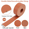 2M Flat Single Face Lychee Pattern Imitation Leather Band LC-WH0010-02A-04-2