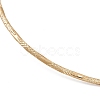 Vacuum Plating 304 Stainless Steel Textured Wire Necklace Making STAS-B036-04G-3