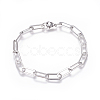 304 Stainless Steel Chain Bracelets BJEW-L160-001P-1