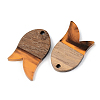 Resin & Walnut Wood Pendants RESI-S389-060B-A01-2