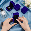 Square Velvet Ring Boxes VBOX-WH0002-01D-3