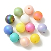 UV Plating Rainbow Iridescent Acrylic Beads OACR-K003-002-1