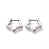 304 Stainless Steel Huggie Hoop Earrings EJEW-O099-08P-2