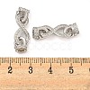 925 Sterling Silver Micro Pave Cubic Zirconia Fold Over Clasps STER-B005-47P-3