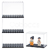 FINGERINSPIRE 4Pcs Transparent Plastic Minifigure Display Cases ODIS-FG0001-78-1