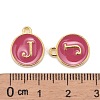 Golden Plated Alloy Enamel Charms X-ENAM-S118-08J-3