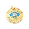 Rack Plating Brass Micro Pave Cubic Zirconia Pendants KK-P277-26G-2