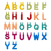 Craftdady 52Pcs Spray Painted Alloy Alphabet Links Connectors FIND-CD0001-06-2