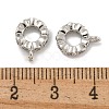 Rack Plating Brass Micro Pave Clear Cubic Zirconia Charms KK-U030-01P-2