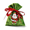 Christmas Theme Velvet Packing Pouches ABAG-G013-01A-5