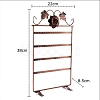 Rectangle with Flower Iron Earrings Storage Rack PW-WG2AE78-01-5