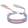 Polyester-cotton Braided Rhombus Pattern Cord Bracelet FIND-PW0013-001A-29-1