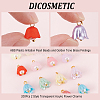 DICOSMETIC 200Pcs 2 Style Transparent Acrylic Charms FIND-DC0001-23-4