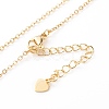 Brass Micro Pave Clear Cubic Zirconia Pendant Necklaces NJEW-JN03400-4