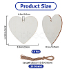 Heart Unfinished Wood Cutouts Ornaments WOOD-WH0002-33-2